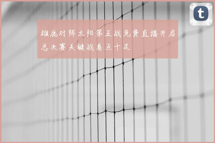 雄鹿对阵太阳第五战免费直播开启总决赛关键战看点十足